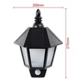 Elegáns napelemes fali lámpa mozgásérzékelővel, 45 lumen