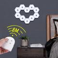 Hatszög alakú színes távirányítós RGB LED világítás készlet, 3db Hatszög alakú színes távirányítós RGB LED világítás készlet, 3db
