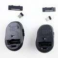 Vezeték nélküli optikai egér USB adapterrel, 1200 dpi, fekete Vezeték nélküli optikai egér USB adapterrel, 1200 dpi, fekete