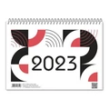 ​Közepes méretű asztali naptár támasztékkal, 2023