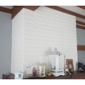 Öntapadós 3D tégla hatású dekor falmatrica, tapéta fehér színben 70x77x0,4 cm