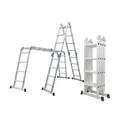 Értékcsökkent - Összecsukható multifunkciós alumínium létra 4,7m 4x4 fokos