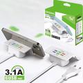 USB gyorstöltő állomás 6 aljzattal, telefontartóval, 3.1A USB gyorstöltő állomás 6 aljzattal, telefontartóval, 3.1A