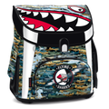 Ars Una, Kompakt Easy Flying Shark mágneszáras, ergonómikus iskolatáska, fekete-kék Ars Una, Kompakt Easy Flying Shark mágneszáras, ergonómikus iskolatáska, fekete-kék