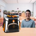 Ars Una, Kompakt Easy Lamborghini mágneszáras, ergonómikus iskolatáska, fekete-naracssárga Ars Una, Kompakt Easy Lamborghini mágneszáras, ergonómikus iskolatáska, fekete-naracssárga