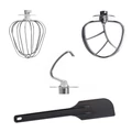 Elite Electronics® keverő, dagasztó, habverő szárak ajándék spatulával, konyhai robotgéphez