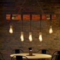 Loft stílusú fából készült nagyméretű függőlámpa 10 db LED körtével, szerelékekkel Loft stílusú fából készült nagyméretű függőlámpa 10 db LED körtével, szerelékekkel