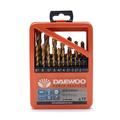 Daewoo 19 részes HSS fúrószár készlet fémhez, DWKIT19 Daewoo 19 részes HSS fúrószár készlet fémhez, DWKIT19