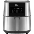 Értékcsökkent - Elite® 8 L-es Air Fryer + receptkönyv, 1800W olaj nélküli forró levegős fritőz digitális kijelzővel, elegáns rozsdamentes acél burkolattal