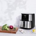 Elite® 8 L-es Air Fryer + receptkönyv, 1800W olaj nélküli forró levegős fritőz digitális kijelzővel, elegáns rozsdamentes acél burkolattal Elite® 8 L-es Air Fryer + receptkönyv, 1800W olaj nélküli forró levegős fritőz digitális kijelzővel, elegáns rozsdamentes acél burkolattal