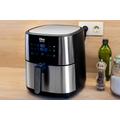 Elite® 8 L-es Air Fryer + receptkönyv, 1800W olaj nélküli forró levegős fritőz digitális kijelzővel, elegáns rozsdamentes acél burkolattal Elite® 8 L-es Air Fryer + receptkönyv, 1800W olaj nélküli forró levegős fritőz digitális kijelzővel, elegáns rozsdamentes acél burkolattal
