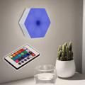 Hatszög alakú színes távirányítós RGB LED világítás készlet, 3db Hatszög alakú színes távirányítós RGB LED világítás készlet, 3db