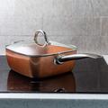 Royalty Line Copper Pan többfunkciós szögletes serpenyő, olajsütő, RL-CD24 Royalty Line Copper Pan többfunkciós szögletes serpenyő, olajsütő, RL-CD24