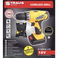 Straus akkus fúrógép szett 2 db 18V-os Li-ion akkumulátorral és ajándék kofferrel Straus akkus fúrógép szett 2 db 18V-os Li-ion akkumulátorral és ajándék kofferrel