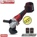 Straus akkumulátoros sarokcsiszoló 2db 24V-os akksival, 400W, 100mm ST/CAG-0024 Straus akkumulátoros sarokcsiszoló 2db 24V-os akksival, 400W, 100mm ST/CAG-0024