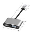 USB2.0 - HDMI/VGA átalakító adapter, + 3.5 mm jack csatlakozó USB2.0 - HDMI/VGA átalakító adapter, + 3.5 mm jack csatlakozó