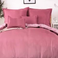 Prémium 7 részes 100% pamut ágyneműhuzat garnitúra, mályva-rózsaszín