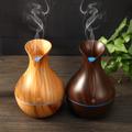 Fa hatású mini aromaterápiás párologtató, ultrahangos párásító, illatosító - sötétbarna Fa hatású mini aromaterápiás párologtató, ultrahangos párásító, illatosító - sötétbarna