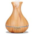 Fa hatású távirányítós óriás aromaterápiás párologtató bluetooth hangszóróval - világos váza Fa hatású távirányítós óriás aromaterápiás párologtató bluetooth hangszóróval - világos váza
