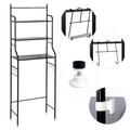 3 szintes fém polcrendszer, tároló, WC fölé, 163cm, fekete 3 szintes fém polcrendszer, tároló, WC fölé, 163cm, fekete