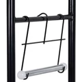 3 szintes fém polcrendszer, tároló, WC fölé, 163cm, fekete