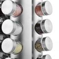 20 részes üveg fűszertartó készlet forgatható inox fém állvánnyal 20 részes üveg fűszertartó készlet forgatható inox fém állvánnyal
