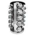 20 részes üveg fűszertartó készlet forgatható inox fém állvánnyal 20 részes üveg fűszertartó készlet forgatható inox fém állvánnyal