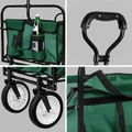 Értékcsökkent - Fém vázas összecsukható strandkocsi, kerti kocsi védőhuzattal, zöld