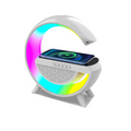 Multimédiás bluetooth hangszóró, FM rádió,vezeték nélküli QI töltőpad, AUX, RGB, LED relax lámpa Multimédiás bluetooth hangszóró, FM rádió,vezeték nélküli QI töltőpad, AUX, RGB, LED relax lámpa
