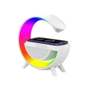 Multimédiás bluetooth hangszóró, FM rádió,vezeték nélküli QI töltőpad, AUX, RGB, LED relax lámpa