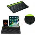 Univerzális kétcsatornás bluetooth billentyűzet telefon- és tablettartóval, fekete Univerzális kétcsatornás bluetooth billentyűzet telefon- és tablettartóval, fekete
