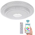 Bluetooth hangszórós RGBW mennyezeti LED lámpa távirányítóval,  2x24W + 2x36W, 52 cm