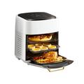 Clover City, 15 literes forrólevegős, olajmentes légkeveréses sütő, 2400 W, JD-989, LCD kijelző, Fehér Clover City, 15 literes forrólevegős, olajmentes légkeveréses sütő, 2400 W, JD-989, LCD kijelző, Fehér