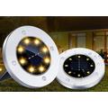 Disk Lights 8 ledes napelemes nyomvonaljelölő lámpa készlet, melegfehér Disk Lights 8 ledes napelemes nyomvonaljelölő lámpa készlet, melegfehér