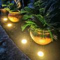Disk Lights 8 ledes napelemes nyomvonaljelölő lámpa készlet, melegfehér Disk Lights 8 ledes napelemes nyomvonaljelölő lámpa készlet, melegfehér
