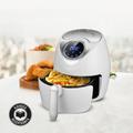 Elite® olaj nélküli forró levegős fritőz digitális kijelzővel 1600W, 3,6 l kapacitással - fehér + receptkönyvvel Elite® olaj nélküli forró levegős fritőz digitális kijelzővel 1600W, 3,6 l kapacitással - fehér + receptkönyvvel
