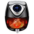 Elite® 3,6 L-es Air Fryer + receptkönyv, 1600W olaj nélküli forró levegős fritőz digitális kijelzővel - fekete