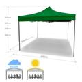 Összecsukható kerti pavilon, sörsátor 3x3m-es méretben - zöld Összecsukható kerti pavilon, sörsátor 3x3m-es méretben - zöld
