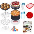 15 részes Air Fryer, olaj nélküli forrólevegős fritőz kiegészítő és tartozék szett receptkönyvvel - 18 cm-es 15 részes Air Fryer, olaj nélküli forrólevegős fritőz kiegészítő és tartozék szett receptkönyvvel - 18 cm-es