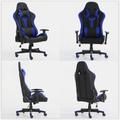 Értékcsökkent - Gamer szék fej-és derékpárnával, állítható kartámasszal kék-fekete színben Értékcsökkent - Gamer szék fej-és derékpárnával, állítható kartámasszal kék-fekete színben