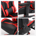 Értékcsökkent - Gamer szék fej-és derékpárnával, állítható kartámasszal piros-fekete színben Értékcsökkent - Gamer szék fej-és derékpárnával, állítható kartámasszal piros-fekete színben