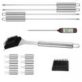 25 darabos inox grillszett táskában, sütőkesztyűvel, húshőmérővel 25 darabos inox grillszett táskában, sütőkesztyűvel, húshőmérővel