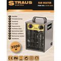 Straus hősugárzó, hordozható ventilátoros fűtőtest, 3500W Straus hősugárzó, hordozható ventilátoros fűtőtest, 3500W