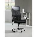 Ergonomikus irodai szék magas háttámlával fekete színben, króm lábakkal Ergonomikus irodai szék magas háttámlával fekete színben, króm lábakkal