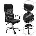 Ergonomikus irodai szék magas háttámlával fekete színben, króm lábakkal Ergonomikus irodai szék magas háttámlával fekete színben, króm lábakkal