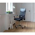 Ergonomikus irodai szék magas háttámlával fekete színben, króm lábakkal Ergonomikus irodai szék magas háttámlával fekete színben, króm lábakkal