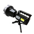 Nagy kézi keresőlámpa Extra erős LED lámpa Akkumulátorral tripod állvánnyal 500M, 150 W - COBA-CB-T300