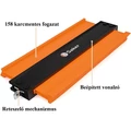 Kontúrozó, kontúrmérő, profilmásoló sablon beépített vonalzóval, 12 cm