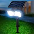 Nagy fényerejű SMD LED lámpa távirányítóval, falra szerelhető, földbe szúrható, különálló napelemmel Nagy fényerejű SMD LED lámpa távirányítóval, falra szerelhető, földbe szúrható, különálló napelemmel