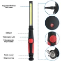 Állítható fényerejű forgatható-dönthető akkus mágneses szerelőlámpa